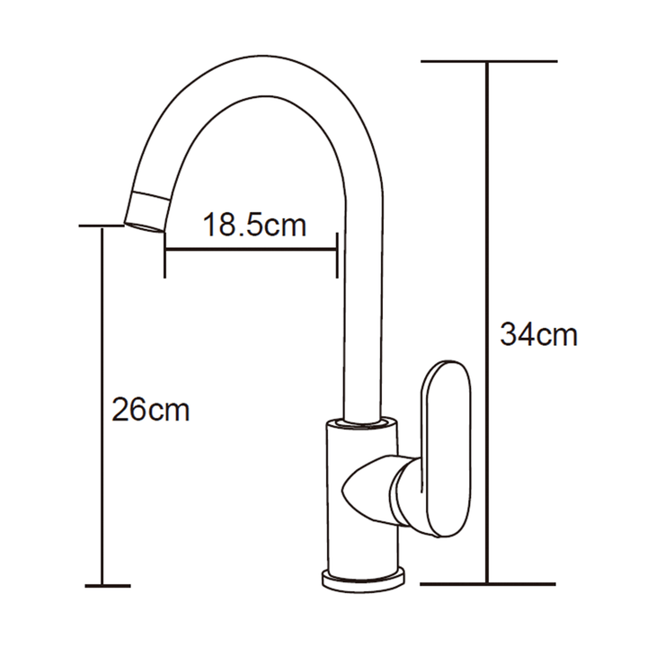 Oval Round Gooseneck Sink Mixer