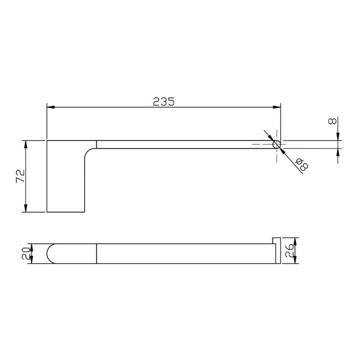 Eli Curved Hand Towel Holder 240mm