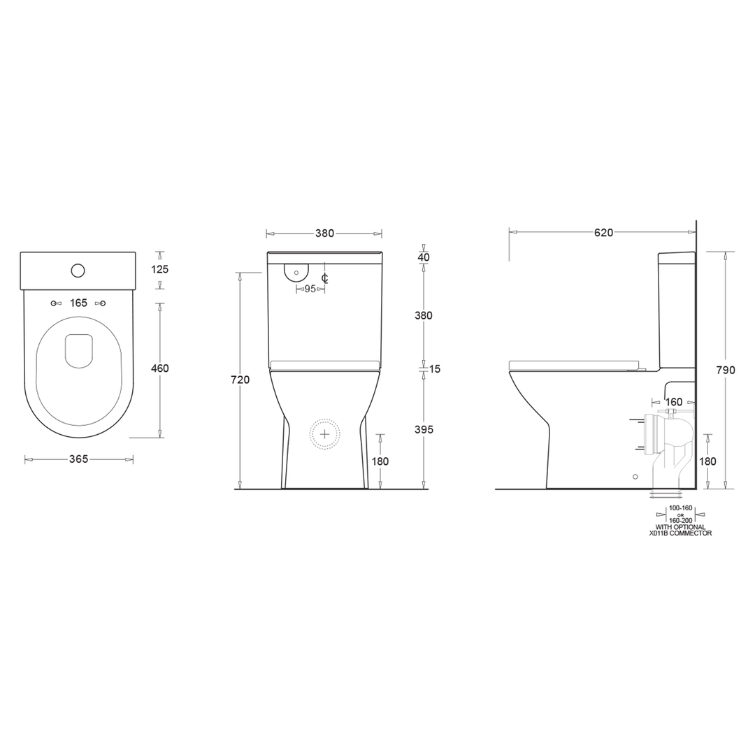 Emilia Slim Back to Wall Rimless Toilet Suite