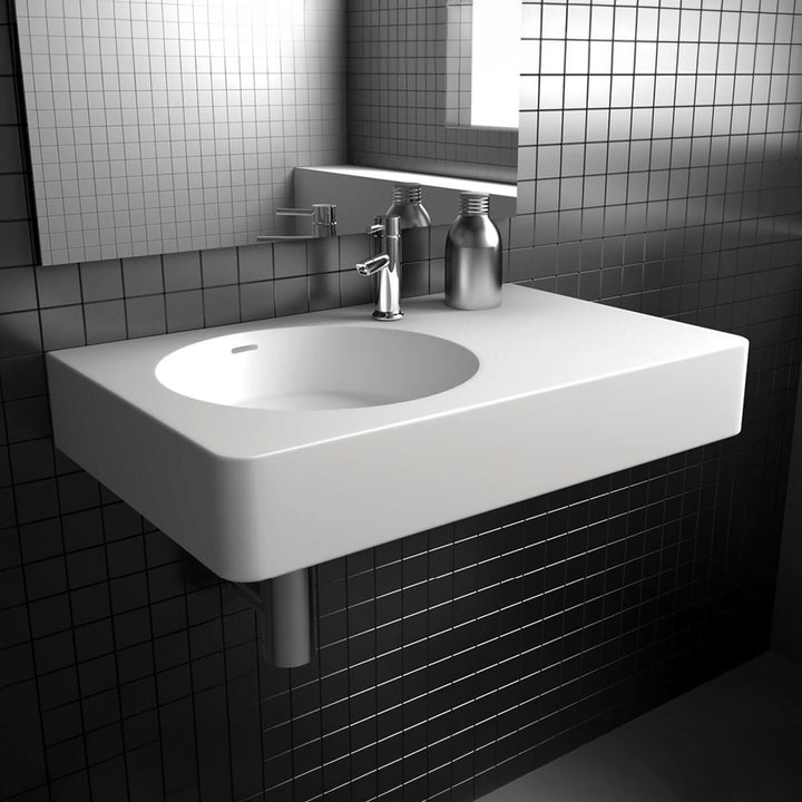 Encanto Slimline Cast Stone Wall Hung Basin 700mm