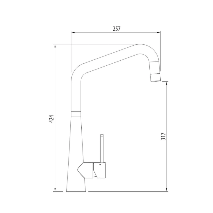 Essente Square Gooseneck Sink Mixer