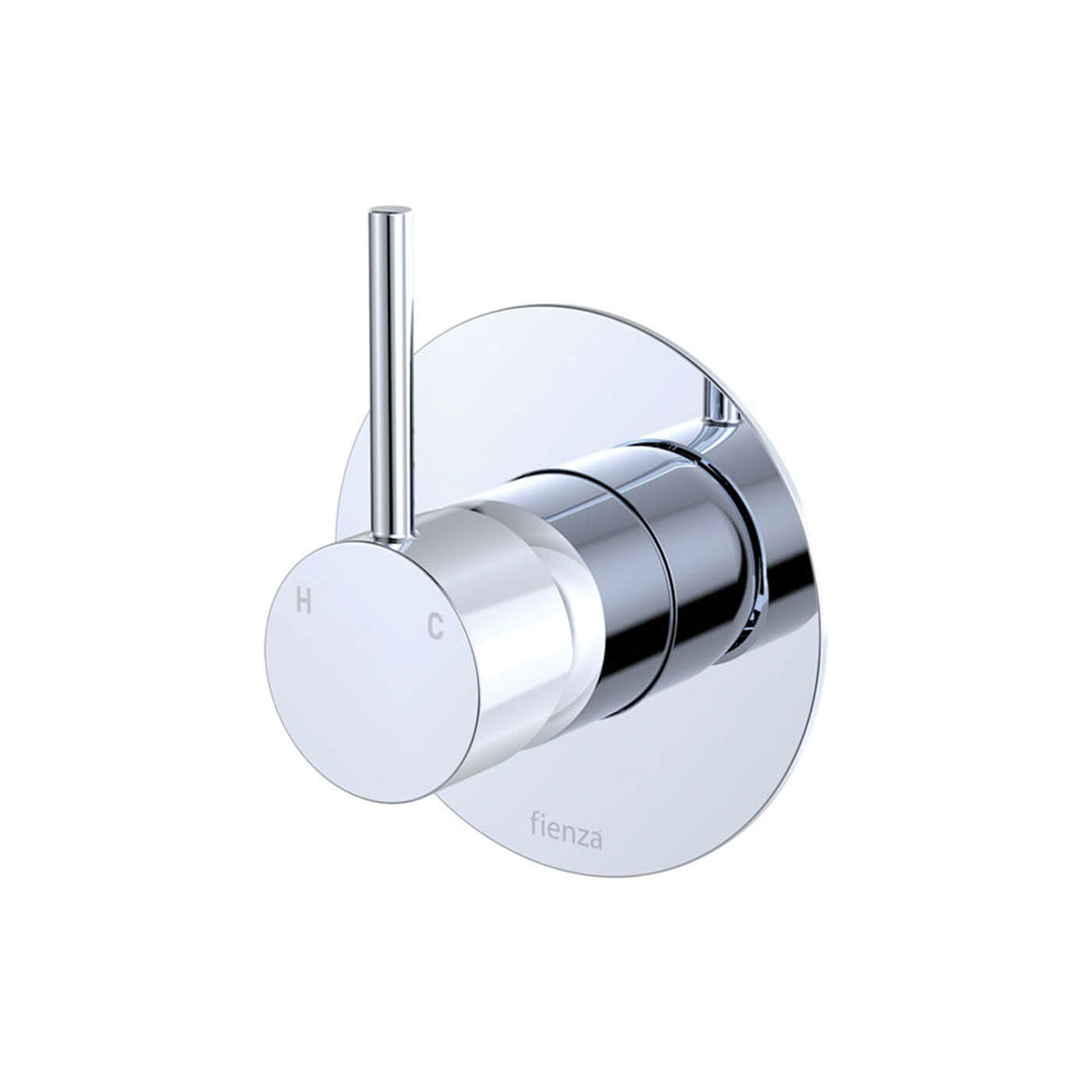 Kaya Upright Handle Shower Wall Mixer 100mm Backplate