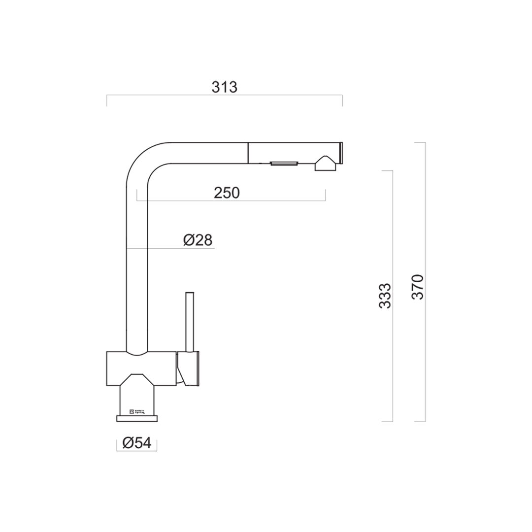 Gareth Ashton Square Neck Pull Out Sink Mixer