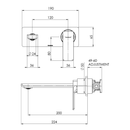 Gloss MKII SwitchMix Wall Mixer Set 200mm