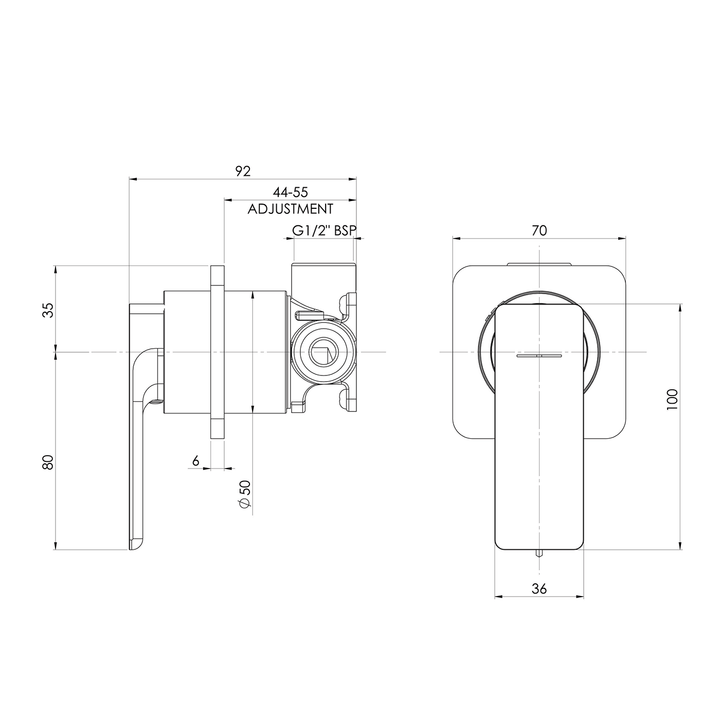 Gloss MKII SwitchMix Wall Mixer