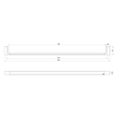 Gloss Single Towel Rail 600-800mm