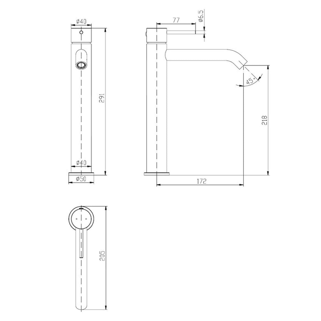 Hali Curved Tall Basin Mixer