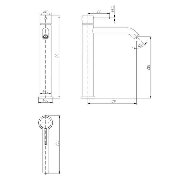 Hali Curved Tall Basin Mixer