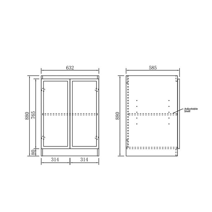 Hampshire Mini Laundry Cabinet Set 650mm