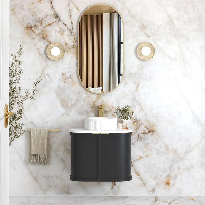 Hampshire Black Curved Wall Hung Vanity