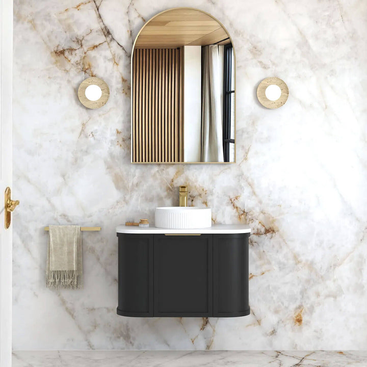 Hampshire Black Curved Wall Hung Vanity