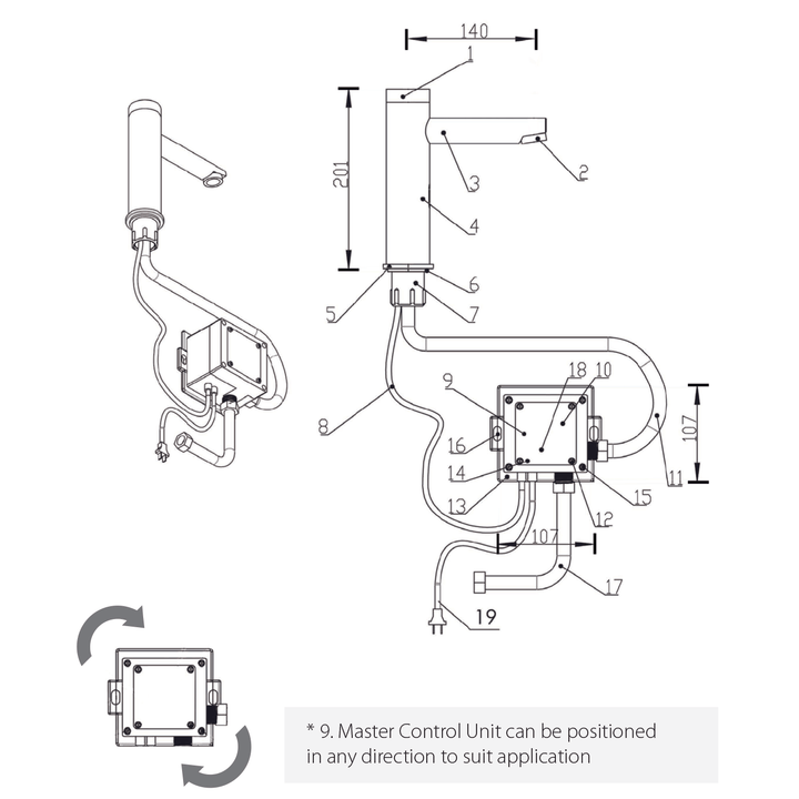 Intelligent Basin Sensor Tap 200mm