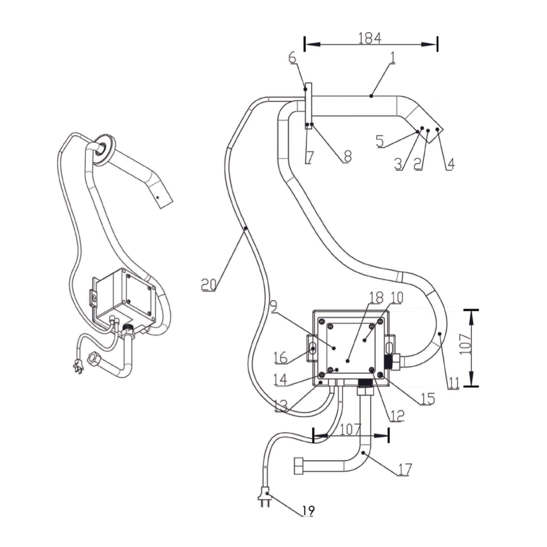 Intelligent Wall Spout Sensor Tap 180mm