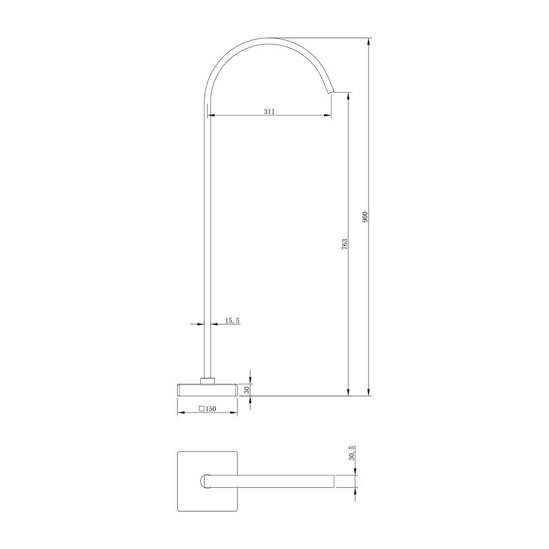 Kasten Freestanding Bath Spout