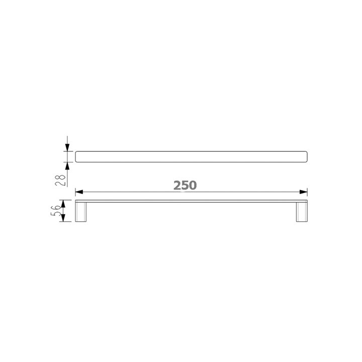 Iris Square Mini Hand Towel Bar 250mm