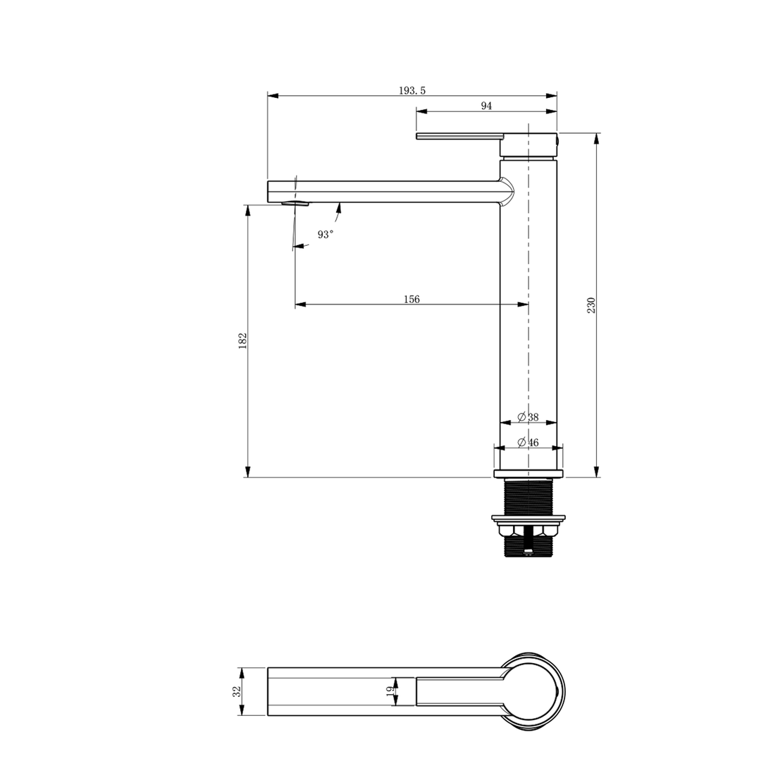 Iris Slim Tall Basin Mixer