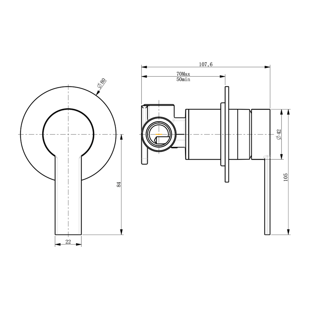 Iris Slim Wall Mixer