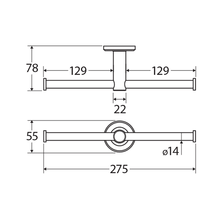 Kaya Double Toilet Roll Holder