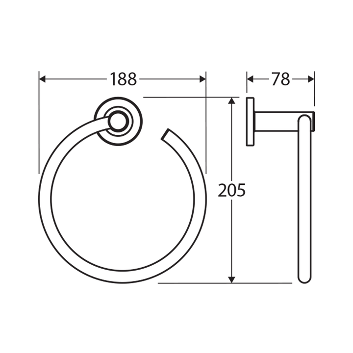 Kaya Hand Towel Holder Ring