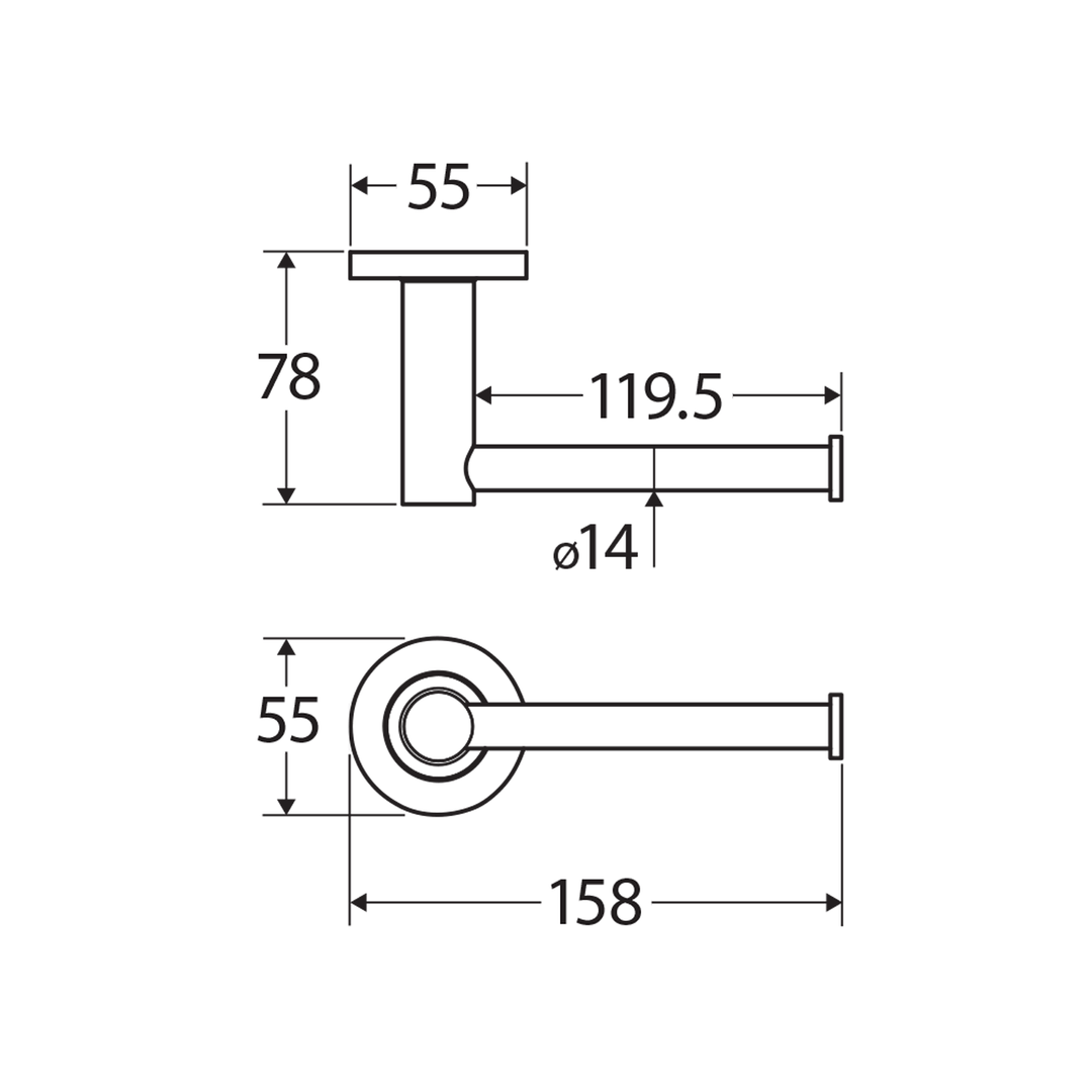 Kaya Round Toilet Roll Holder