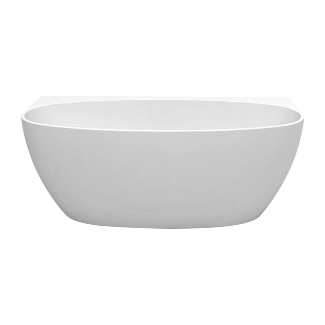 Keeto Back to Wall Bathtub Gloss White 1300-1700mm