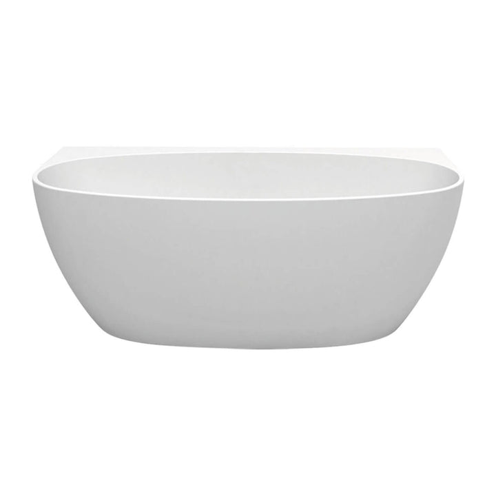 Keeto Back to Wall Bathtub Gloss White 1300-1700mm