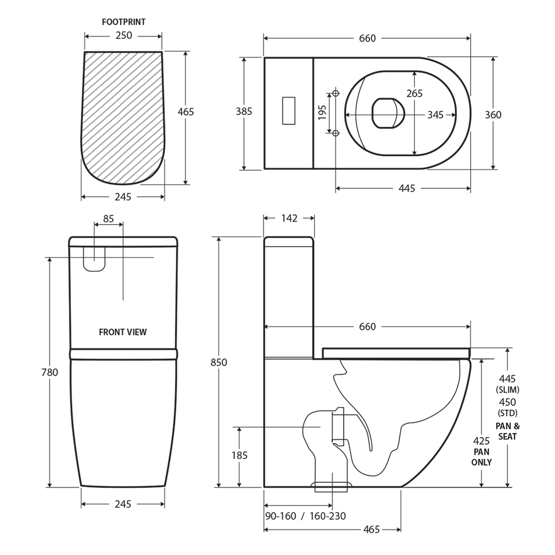 Koko Egg Shape Rimless Tornado Flush Toilet