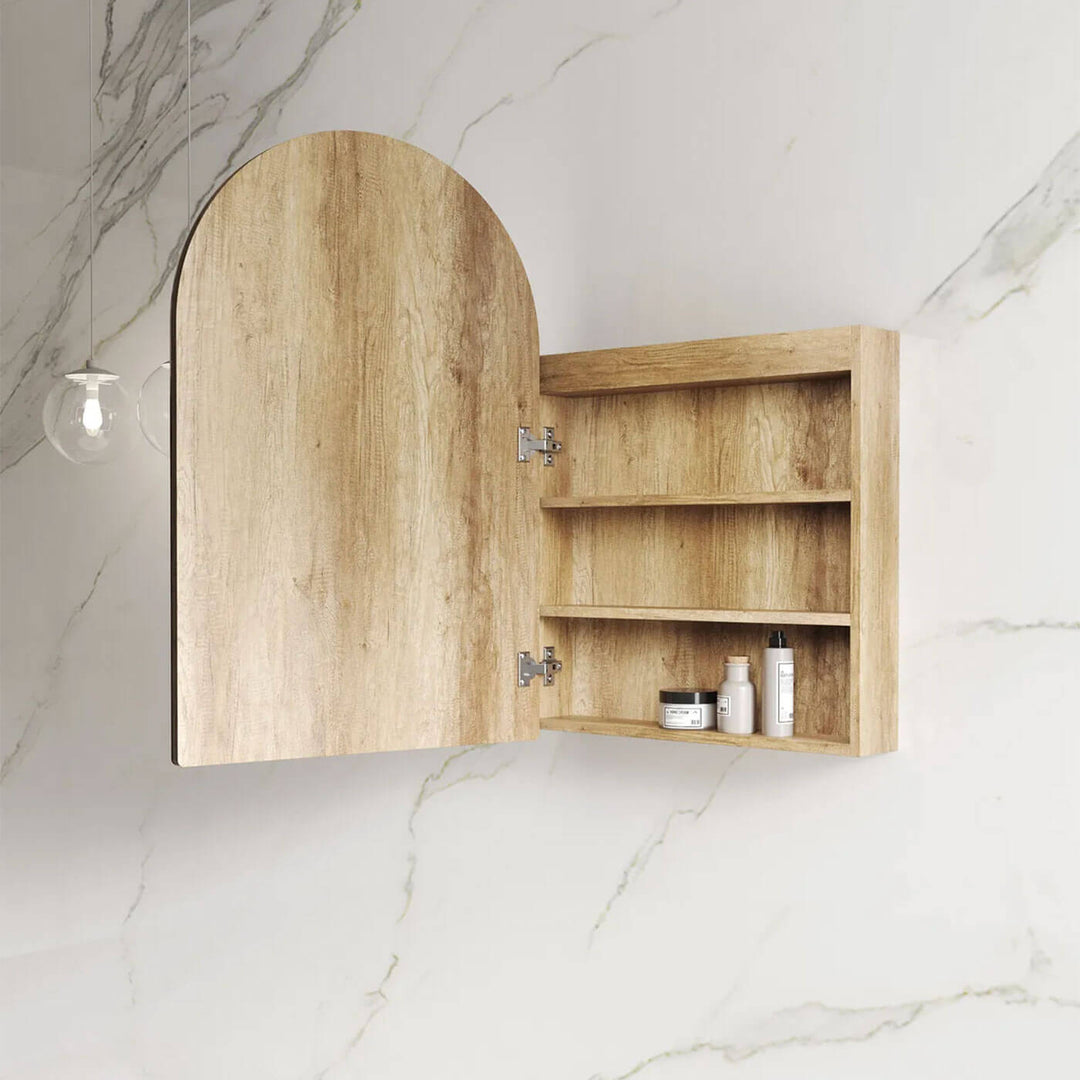 LED Archie Mirror Shaving Cabinet Arched 900x600mm