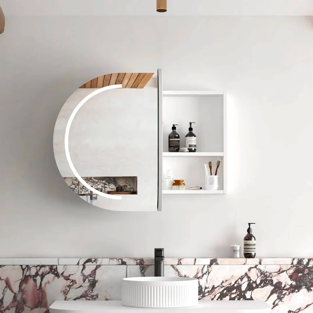 LED Bondi Curved Mirror Shaving Cabinet 900-1800mm