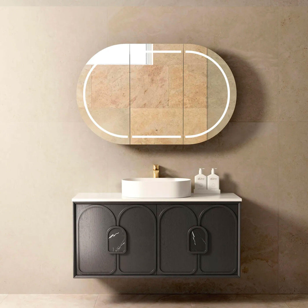 Laguna Black Oak Wall Hung Vanity (600-1800mm)