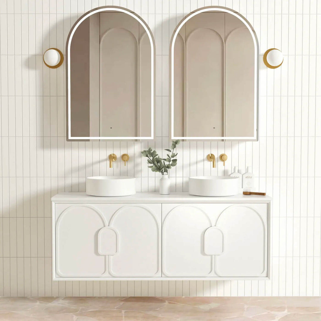 Laguna Satin White Wall Hung Vanity (600-1800mm)