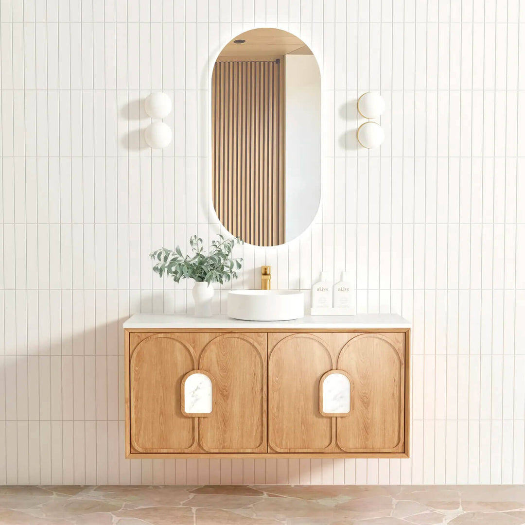 Laguna Natural Oak Wall Hung Vanity (600-1800mm)