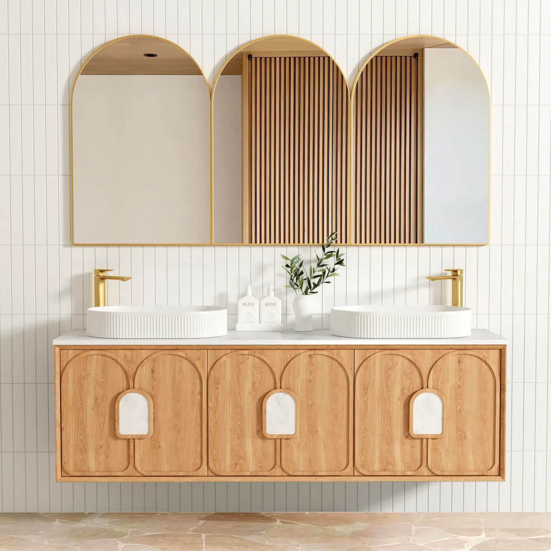 Laguna Natural Oak Wall Hung Vanity (600-1800mm)