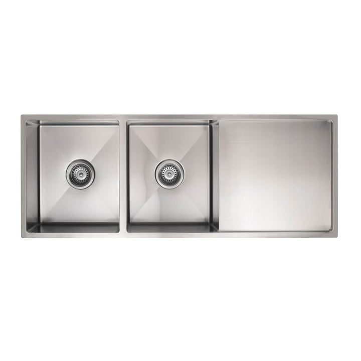 Lavello Double Stainless Steel Sink with Drainer 1160x440mm