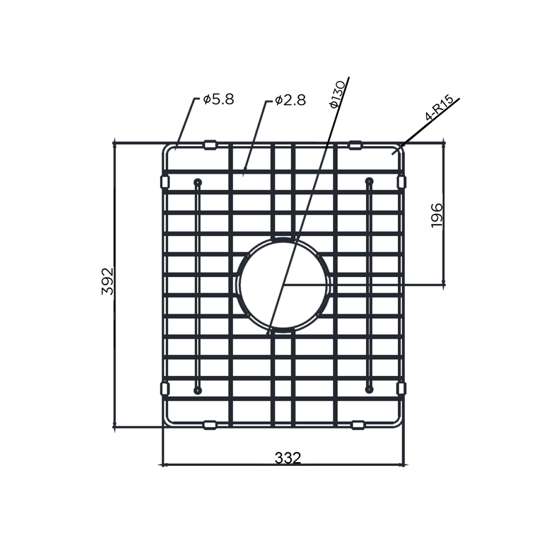 Lavello Double Stainless Steel Sink Protector 332x392mm