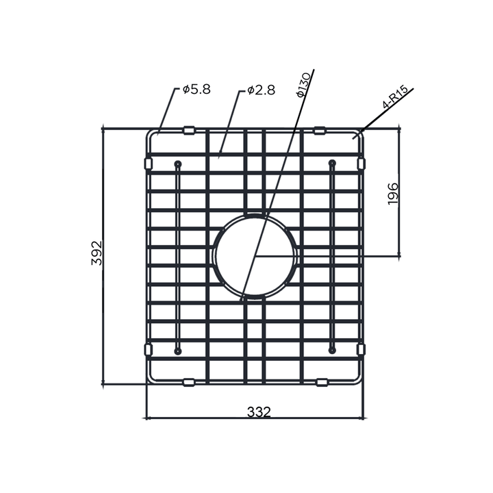 Lavello Double Stainless Steel Sink Protector 332x392mm