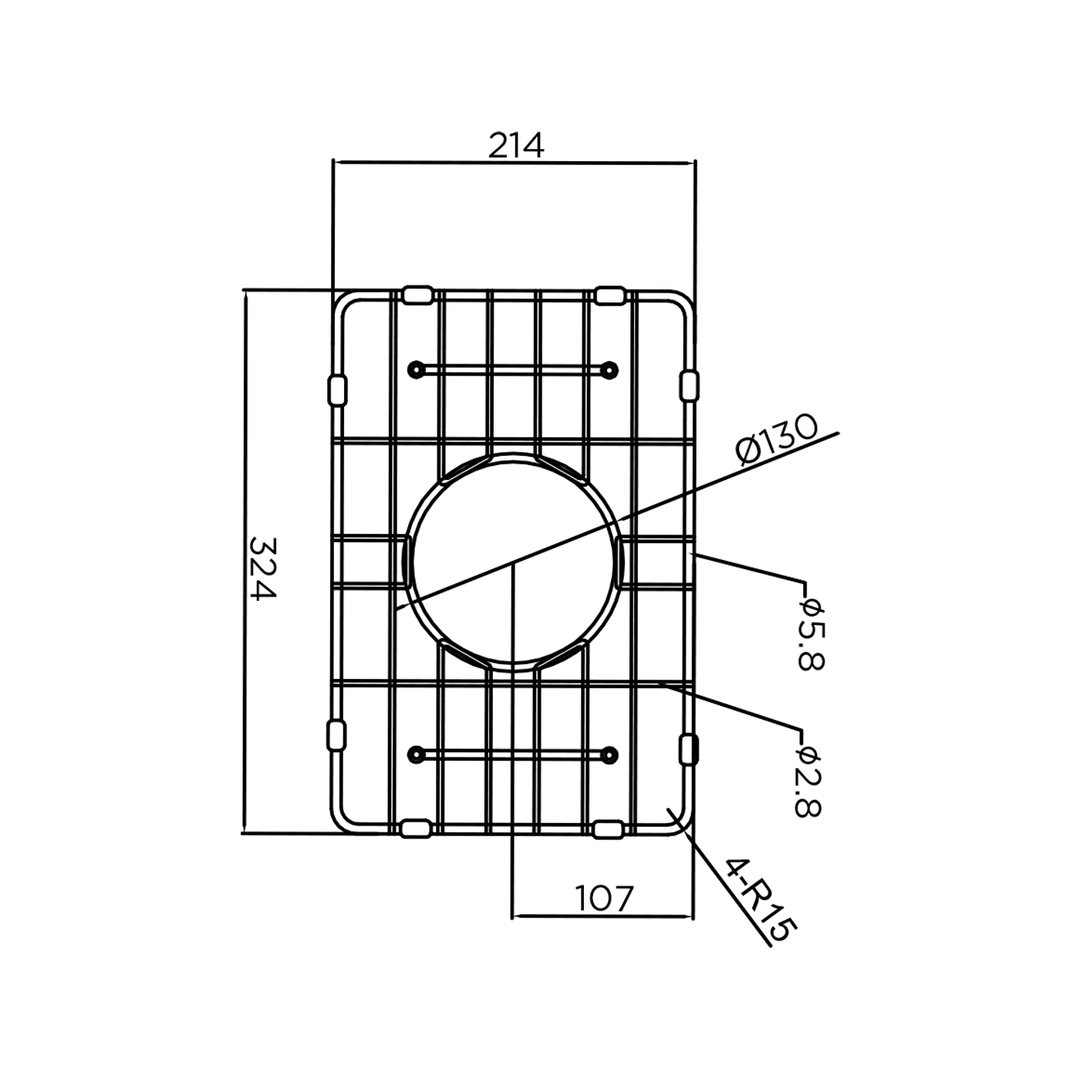 Lavello Single Stainless Steel Sink Protector 214x324mm