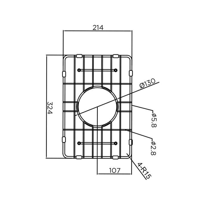 Lavello Single Stainless Steel Sink Protector 214x324mm