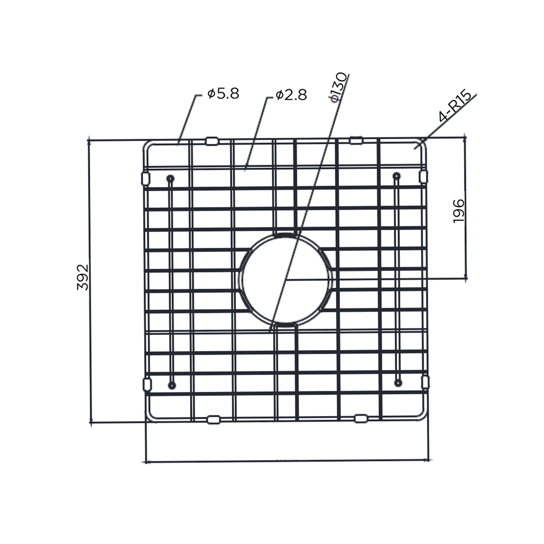 Lavello Single Stainless Steel Sink Protector 392x392mm