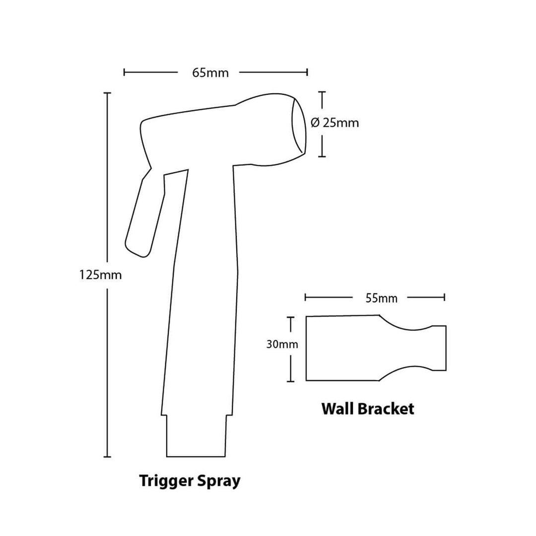 Levi Bidet Toilet Trigger Spray with Wall Mount