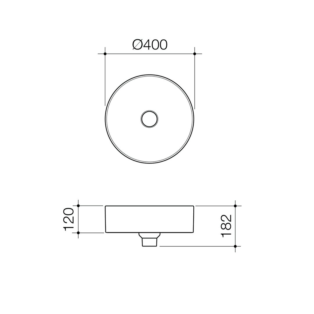 Liano II Round Above Counter Basin 400mm