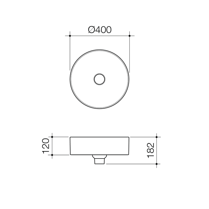 Liano II Round Above Counter Basin 400mm