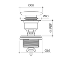 Liano II Ceramic Top Basin Pop Up Waste