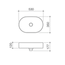 Liano II Pill Above Counter Basin 530x350mm