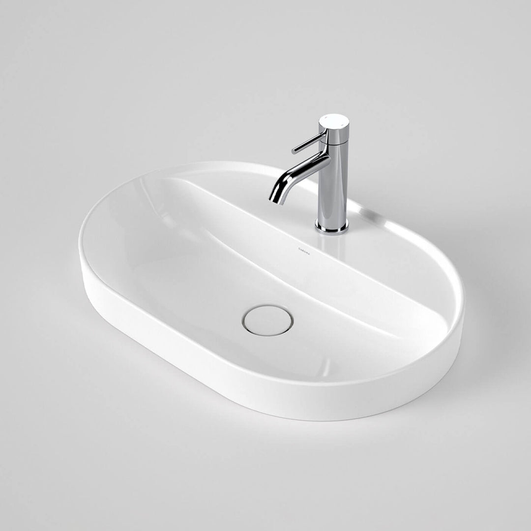 Liano II Oval Tap Hole Inset Basin 600x400mm