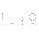 Liano II Curved Wall Spout 180-210mm