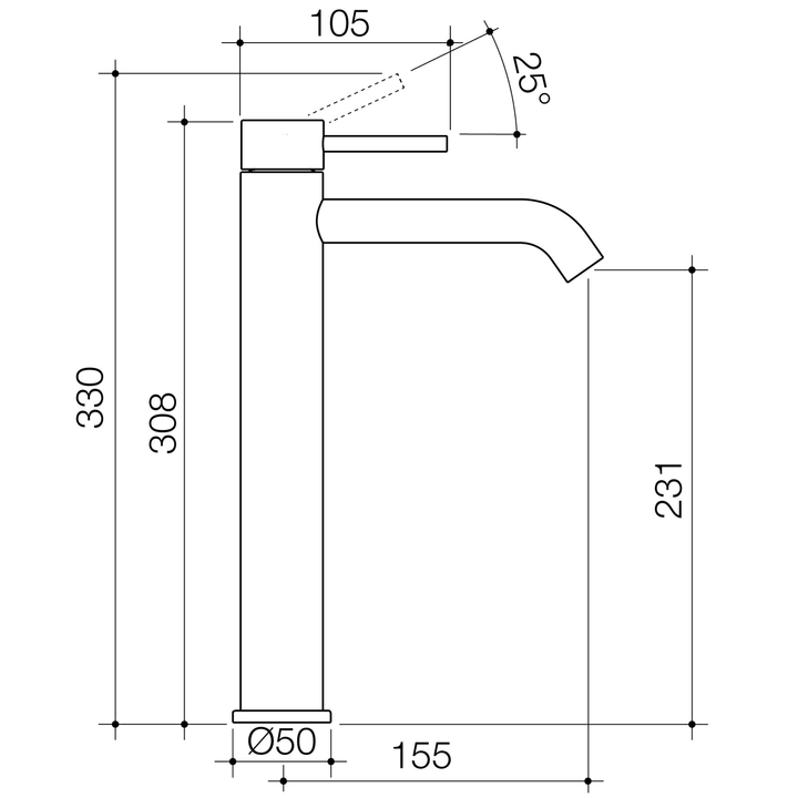 Liano II Tall Tower Basin Mixer