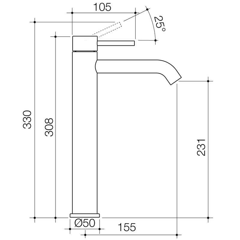 Liano II Tall Tower Basin Mixer