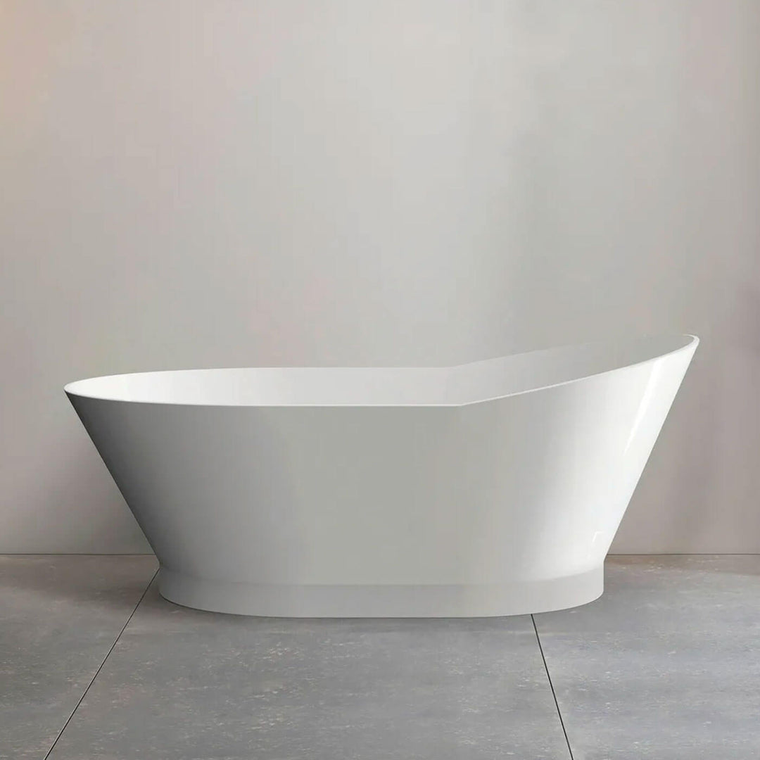 London Sloped Freestanding Bathtub 1500-1700mm Gloss White