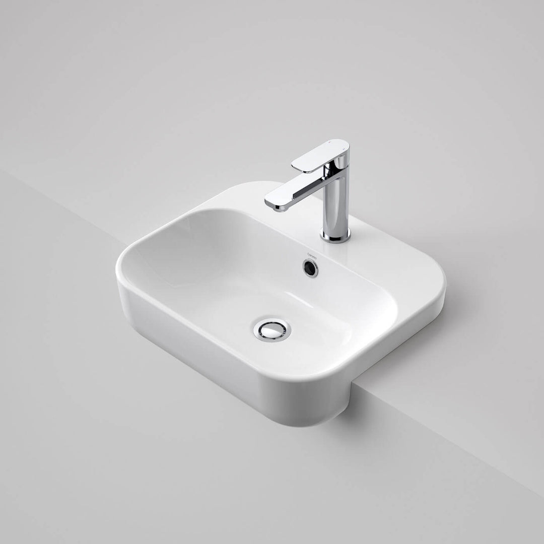 Luna Semi Recessed Tap Hole Basin 450x380mm